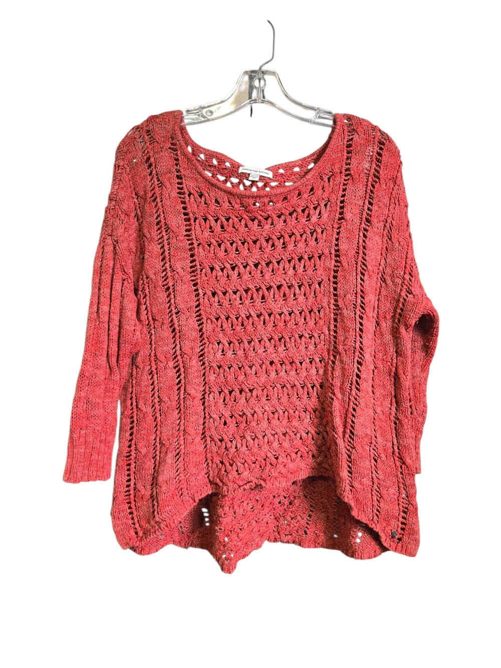 American Eagle Outfitters Rust Textured Knit Sweater
